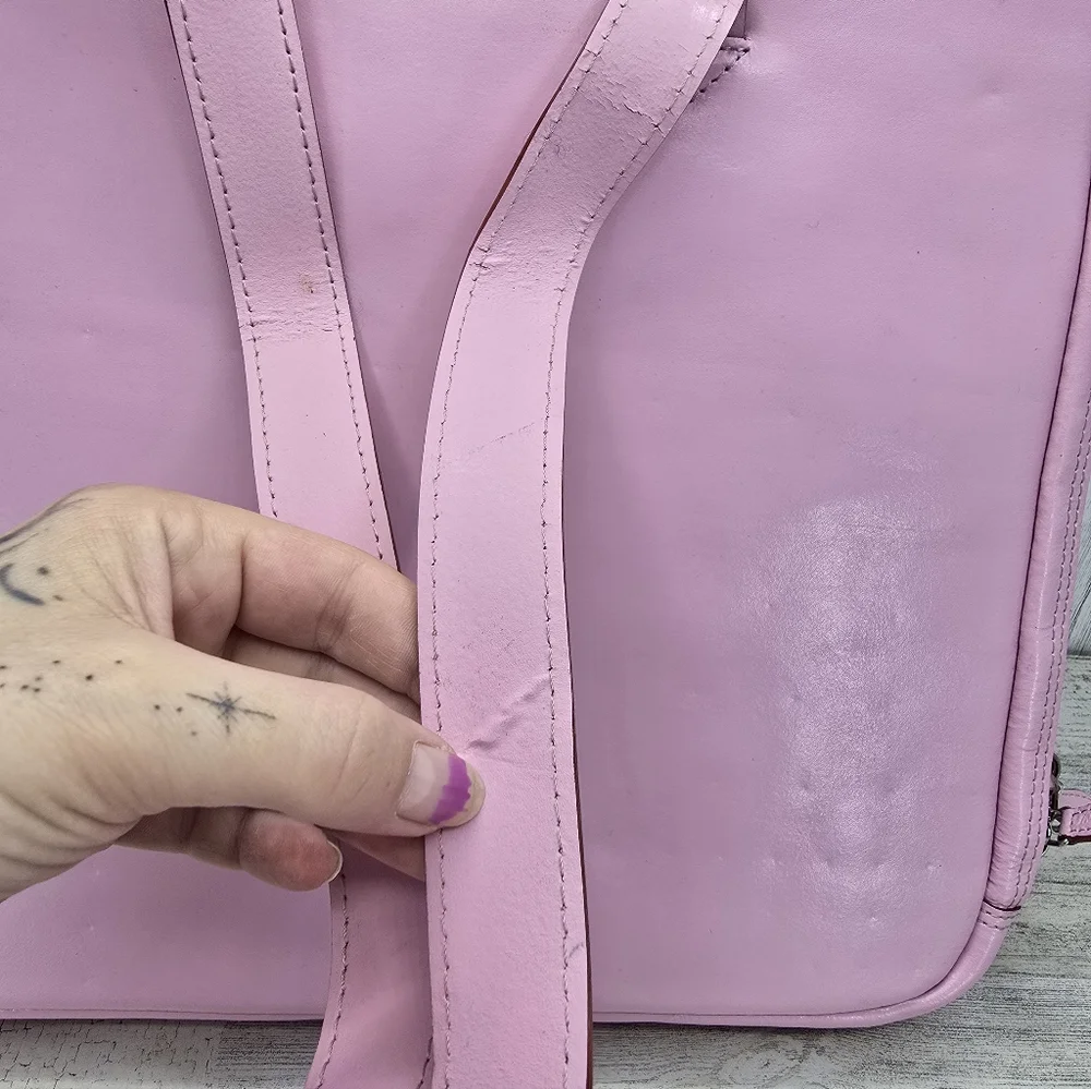 McKlein Ladies Pink Leather Laptop Bag/Briefcase